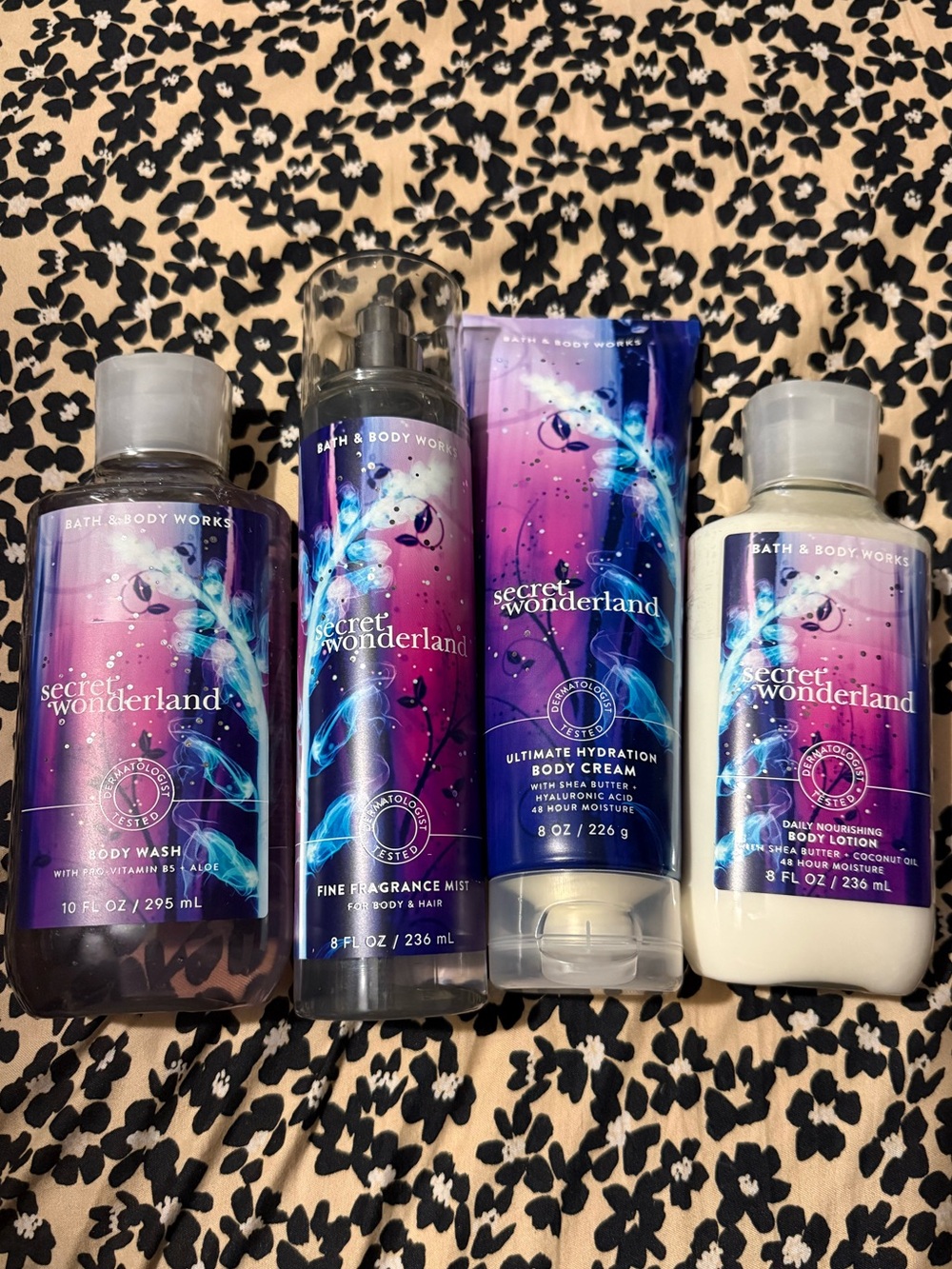 Bath & Body Works Secret Wonderland Body Care Set - Purple & Blue